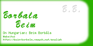 borbala beim business card
